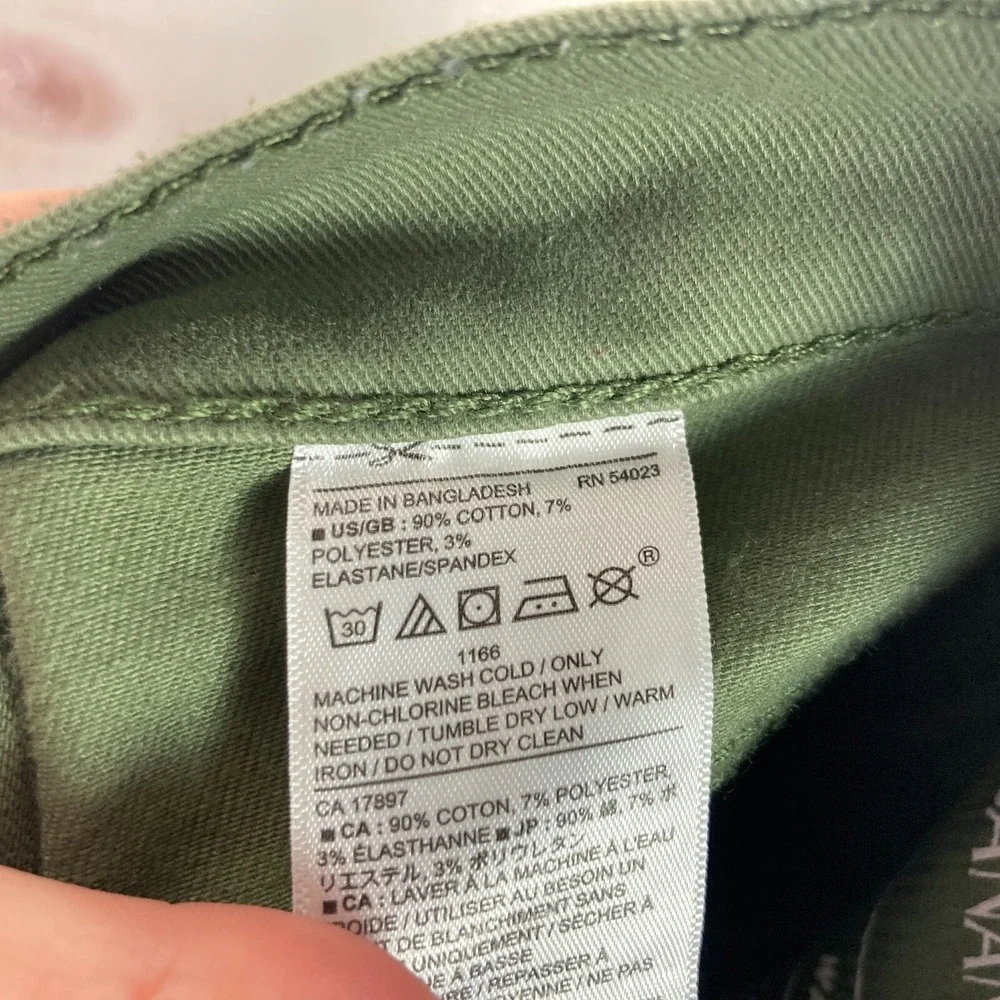 Banana Republic Pants Womens 26 2 Green Curvy Skinny Mid Rise Pockets Stretch